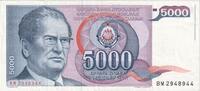 Jugoslawien 5000 Dinara 1985-05-01, KM:93a, SS+ -