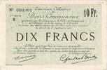 Frankreich 10 Francs Douai - Carvin, Premier numéro, UNZ-, Pirot:59-743 -