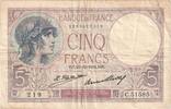 Frankreich 5 Francs Violet, C.51585, SS -