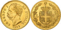 Italien 20 Lire Umberto I, Rome, Gold, SS, KM:21 -
