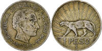 Uruguay 1 Peso Santiago, Silber, SS, KM:30 -