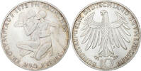 Deutschland 10 Mark Munich Olympics, Stuttgart, Silber, VZ, KM:132 -