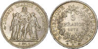 Frankreich 5 Francs Hercule, Paris, Silber, VZ, Gadoury:745a, KM:820 -