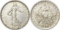 Frankreich 5 Francs Semeuse, Paris, Silber, SS+, Gadoury:770, KM:926 -