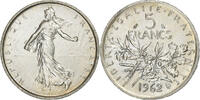 Frankreich 5 Francs Semeuse, Paris, Silber, VZ, Gadoury:770, KM:926 -