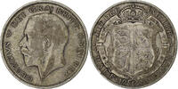 Großbritannien 1/2 Crown George V, Silber, S+, KM:818.1a -