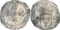 Frankreich 1/4 Ecu, frappé au marteau Louis XIV, Bordeaux, Silber, SS -