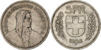 Schweiz 5 Francs Bern, Silber, SS+, KM:40 -