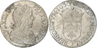 Frankreich 1/2 Écu à la mèche longue Louis XIV, Narbonne, Silber, SS -