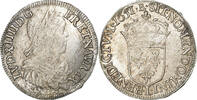 Frankreich 1/2 Écu à la mèche longue Louis XIV, Bayonne, Silber, SS -
