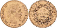 Frankreich 10 Francs Napoleon III, Paris, Gold, S+, Gadoury:1014 -