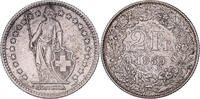 Schweiz 2 Francs Bern, Silber, SS+, KM:21 -