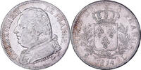 Frankreich 5 Francs Louis XVIII, Bayonne, Silber, SS, Gadoury:591 -