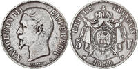 Frankreich 5 Francs Napoleon III, Paris, Silber, S, Gadoury:734 -