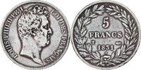 Frankreich 5 Francs Louis Philippe I, Nantes, Silber, S+, Gadoury:676 -
