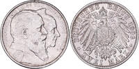 Deutsch Staaten 2 Mark BADEN, Friedrich I, Silber, VZ, KM:276 -