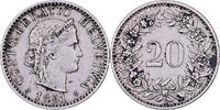 Schweiz 20 Rappen Bern, Nickel, SS, KM:29 -