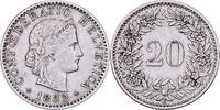 Schweiz 20 Rappen Bern, Nickel, SS, KM:29 -