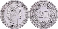 Schweiz 20 Rappen Bern, Nickel, SS, KM:29 -