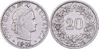 Schweiz 20 Rappen Bern, Nickel, S+, KM:29 -
