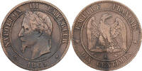 Frankreich 10 Centimes Napoleon III, Paris, Bronze, S+, Gadoury:253 -