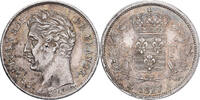 Frankreich 1/2 Franc Charles X, Paris, Silber, SS+, Gadoury:402 -