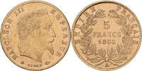 Frankreich 5 Francs 1866 A Napoleon III, Paris, Gold, VZ, Gadoury:1002