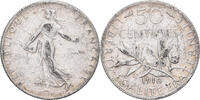 Frankreich 50 Centimes Semeuse, Paris, Silber, SS, Gadoury:420, KM:854 -