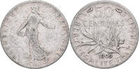 Frankreich 50 Centimes Semeuse, Paris, Silber, S+, Gadoury:420, KM:854 -