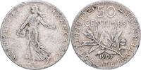 Frankreich 50 Centimes Semeuse, Paris, Silber, S+, Gadoury:420, KM:854 -