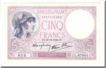 Frankreich 5 Francs Violet, 1940-12-26, UNZ-, Fayette:4.18, KM:83 -