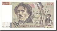 Frankreich 100 Francs Delacroix, UNZ-, Fayette:69.11, KM:154d -