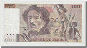 Frankreich 100 Francs Delacroix, UNZ-, Fayette:69bis.02e1, KM:154e -