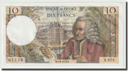 Frankreich 10 Francs Voltaire, 1973-04-05, UNZ-, Fayette:F62.61, KM:147d -