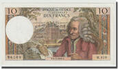Frankreich 10 Francs Voltaire, 1968-07-04, UNZ-, Fayette:62.33, KM:147c -