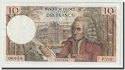 Frankreich 10 Francs Voltaire, 1972-02-03, UNZ-, Fayette:62.54, KM:147d -