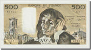 Frankreich 500 Francs Pascal, 1968-12-05, UNZ-, Fayette:71.02, KM:156a -