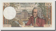 Frankreich 10 Francs Voltaire, 1965-04-01, UNZ-, Fayette:62.14, KM:147a -
