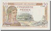 Frankreich 50 Francs Cérès, 1938-03-17, UNZ-, Fayette:18.10, KM:85b -
