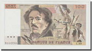 Frankreich 100 Francs Delacroix, UNZ, Fayette:69.8b), KM:154b -