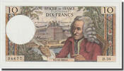 Frankreich 10 Francs Voltaire, 1963-12-05, UNZ, Fayette:62.6, KM:147a -