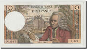 Frankreich 10 Francs Voltaire, 1968-11-07, UNZ, Fayette:62.35, KM:147c -