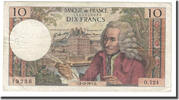 Frankreich 10 Francs Voltaire, 1970-07-02, SS+, Fayette:62.45, KM:147c -