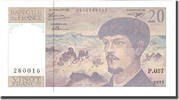 Frankreich 20 Francs Debussy, UNZ-, Fayette:66bis.03A37, KM:151f -