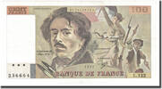 Frankreich 100 Francs Delacroix, UNZ-, Fayette:69.11, KM:154c -