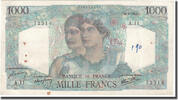 Frankreich 1000 Francs Minerve et Hercule, 1945-04-26, S+, Fayette:41.2 -