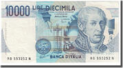 Italien 10,000 Lire Geldschein, 1984-09-03, KM:112c, UNZ- -