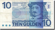 Niederlande 10 Gulden Geldschein, 1968-04-25, KM:91b, S+ -