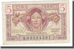 Frankreich 5 Francs 1947 French Treasury, SS+, Fayette:VF29.1, KM:M6a -