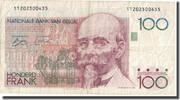 Belgien 100 Francs Geldschein, Undated (1982-94), KM:142a, SS -
